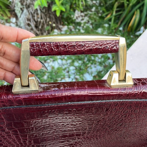 Vintage Bags Vintage Croc Embossed Padfolio Laptop Bag Poshmark